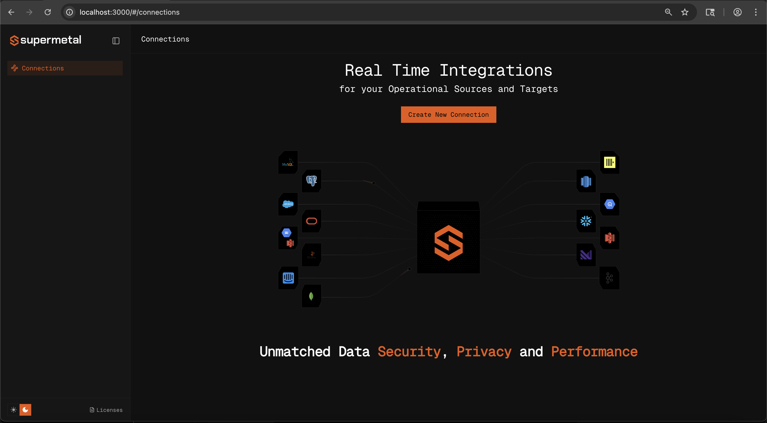 Supermetal introduction screen