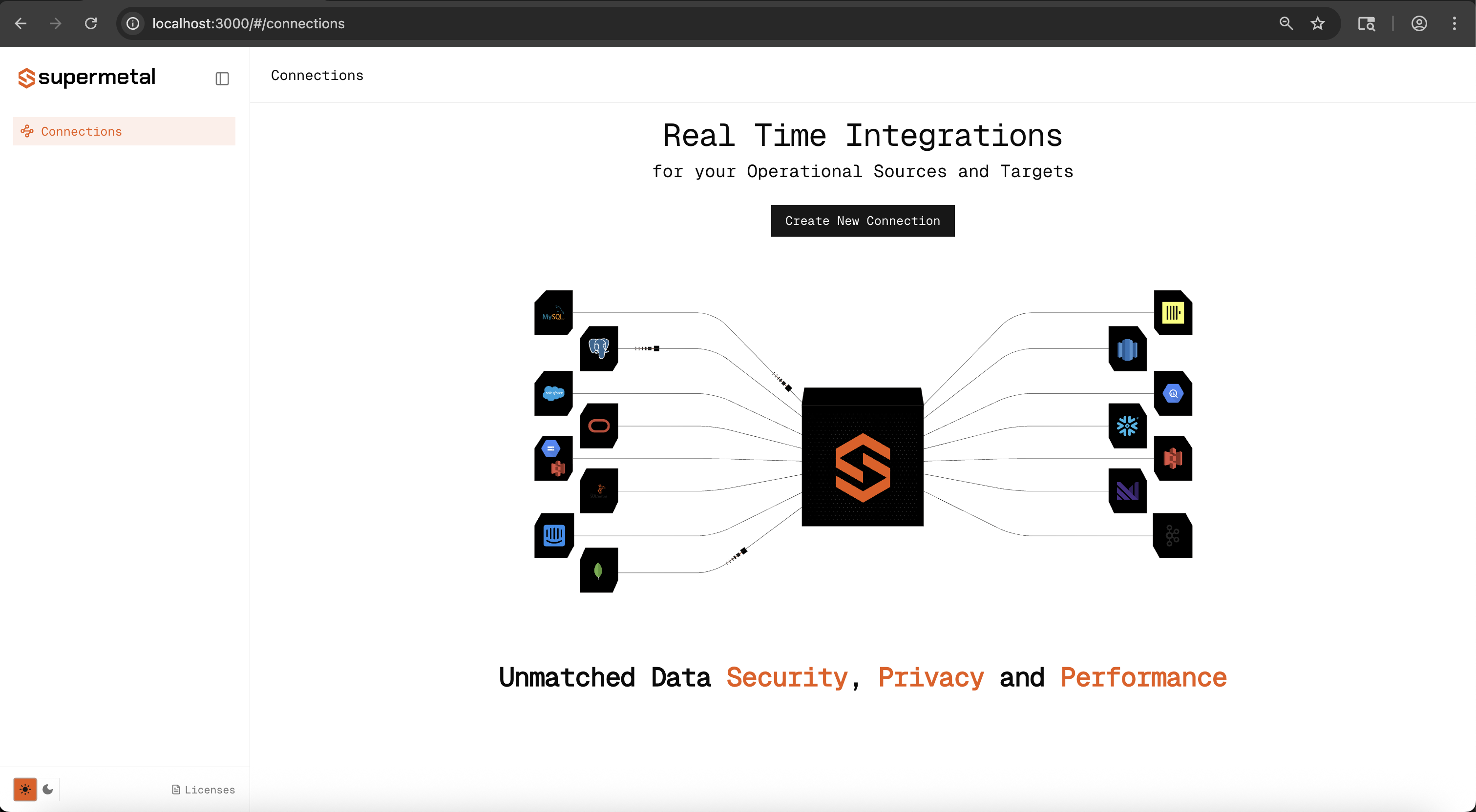 Supermetal introduction screen